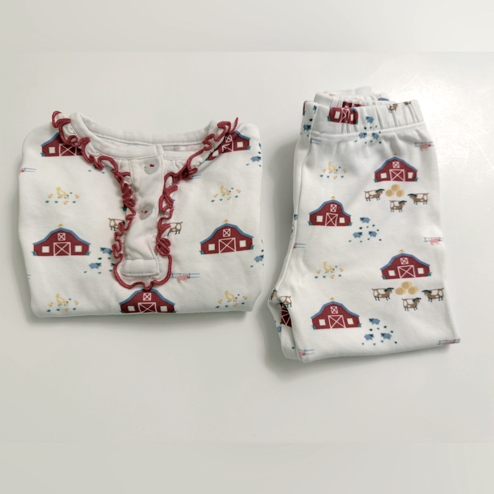 Little English Farmhouse Girls Pajamas, 24M